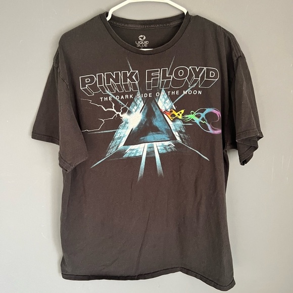 Liquid Blue Mens Size XL Pink Floyd Dark Side of The Moon T-Shirt Band Tee - Picture 1 of 4
